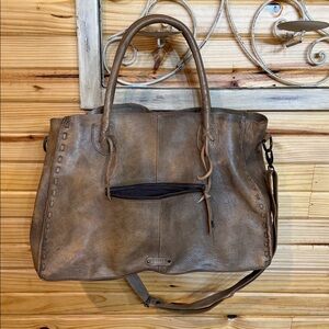Bedstu Rockaway leather bag in driftwood